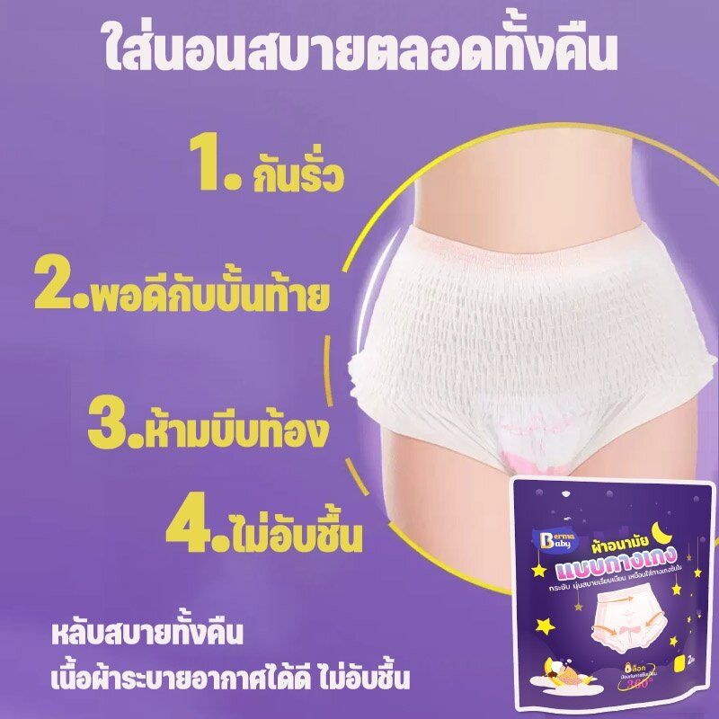 【Taiva】 2ชิ้น ผ้าอนามัยแบบกางเกง หลับสนิทตลอดคืน ผ้าอนามัย แบบกางเกง คุณแม่หลังคลอดสาว รุ่นบางเบาระบายอากาศดี F/X