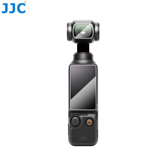 ปกป้องหน้าจอกระจกเทมเปอร์ JJC (แพ็ค2ชิ้น) สำหรับกล้อง DJI Osmo Pocket 3ฟิล์มป้องกันลายนิ้วมือฟิล์มแผ่นกันรอยจอ LCD