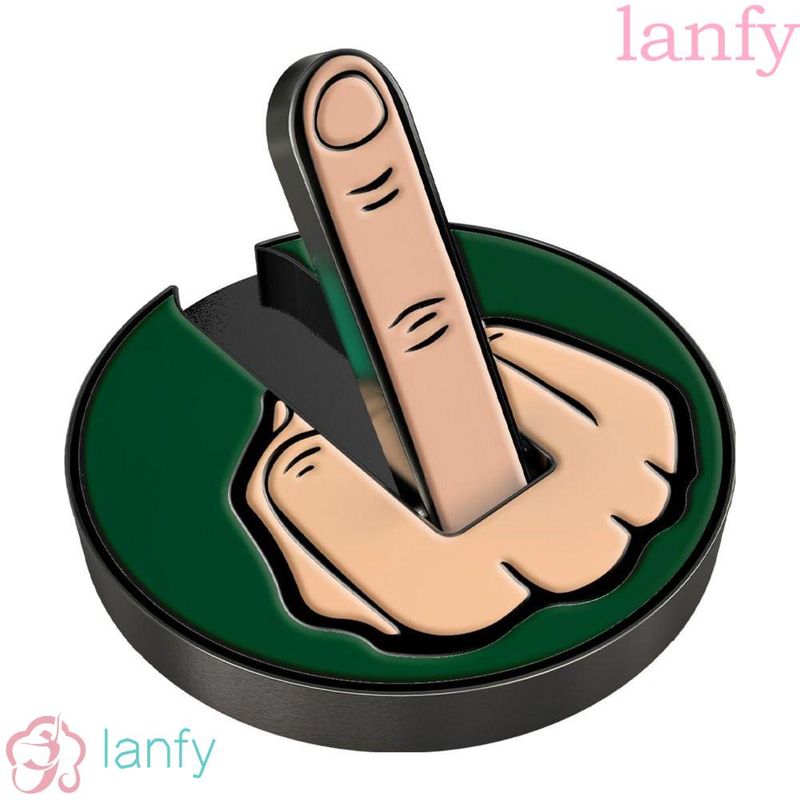 Lanfy มาร์กเกอร์มาร์กลูกกอล์ฟ โลหะ รูปนิ้วกลาง ตลก อุปกรณ์เสริม สําหรับคนรักกอล์ฟ