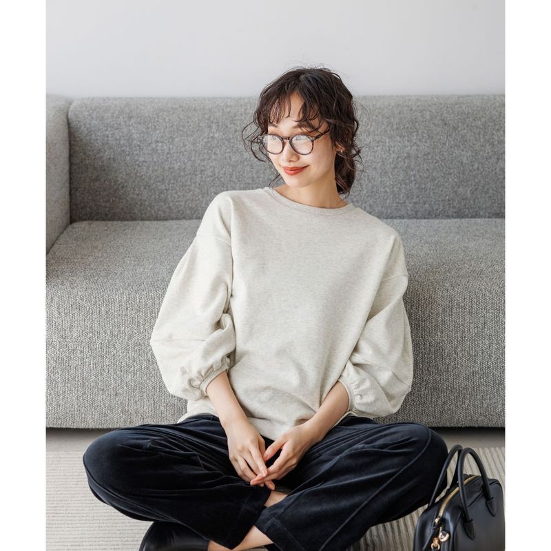 Mini Fleece Sleeves Volume Pullover