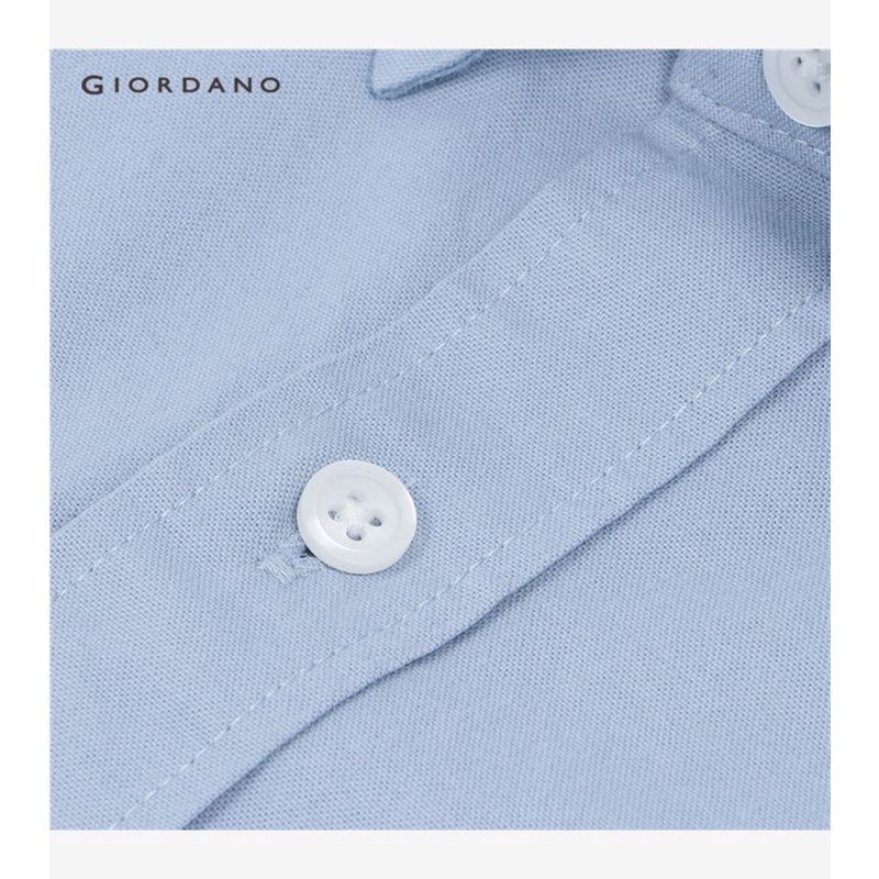 GIORDANO เสื้อเชิ้ตผู้ชายแขนยาว Men's Classic Man Oxford Shirts 01042043