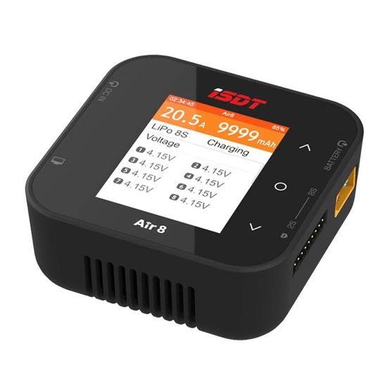 ISDT Air 8 รุ่น 2022 Q8 BattGo 500W 20A BALANCE Charger 1-8S Lipo Batt Air8 เครื่องชาร์จ