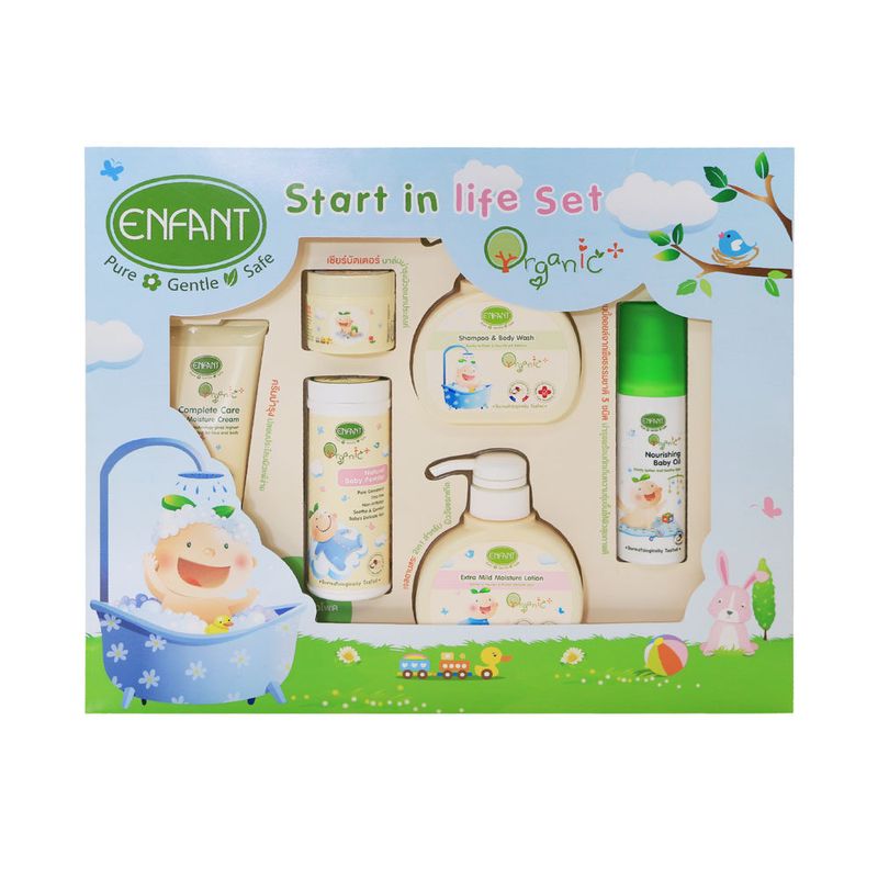 ENFANT (อองฟองต์) Organic Start In Life Set เซ็ตสุดคุ้ม สำหรับเด็กแรกเกิด เอาใจคุณแม่แรกคลอดกับไอเท็ม 6 ชิ้น