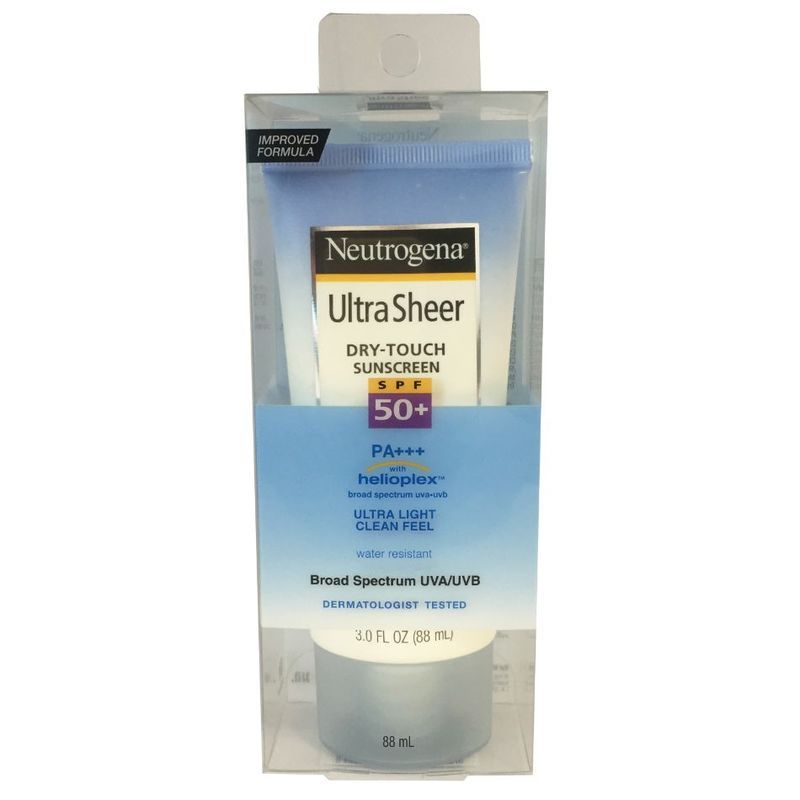 Neutrogena Ultra Sheer Dry-Touch Sunblock SPF 50 PA+++ 88ml. นูโทรจีนา อัลตร้า เชียร์ ดราย ทัช ซันสกรีน ครีมกันแดด