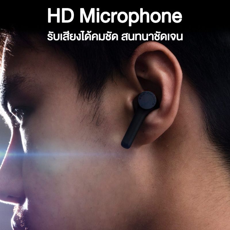 [ส่งฟรี ประกันศูนย์ไทย]  SoundPEATS MAC หูฟังบลูทูธ เบสหนัก IPX7