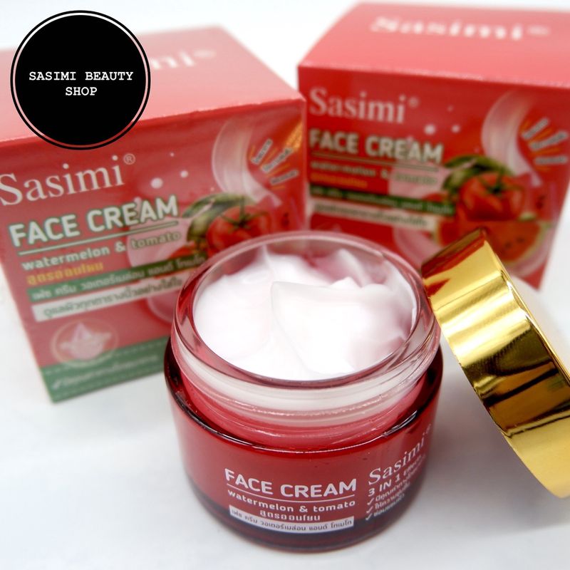 SASIMI Watermelon&Tomato Face Cream ครีมบำรุงผิวหน้า สูตรแตงโม มะเขือเทศ