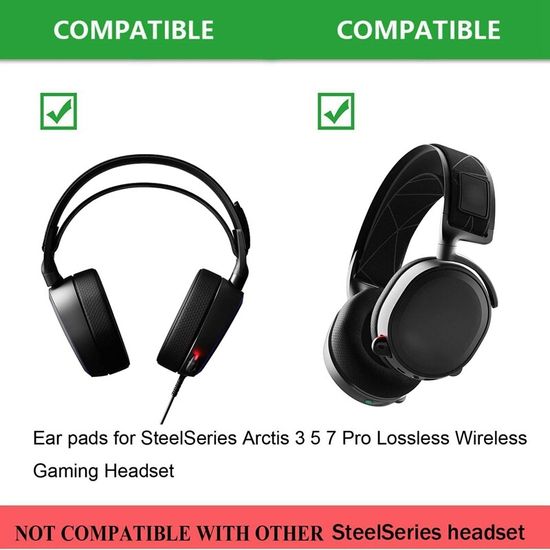 Suitable for steelseries Arctis 1/3/5/7/9/PRO ear pads Wireless Gaming Headset Cushion Cover sponge pad earmuffs Replacement