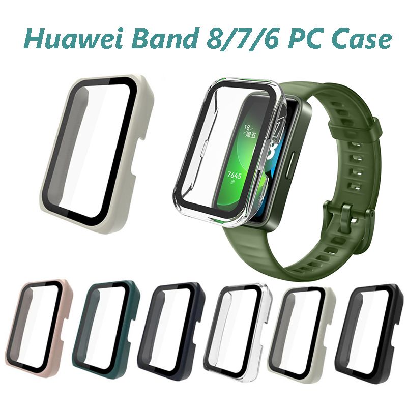 Huawei Band 9/8/7/6 เคส พร้อมตัวป้องกันหน้าจอ ป้องกันเต็มรูปแบบ เคสแข็ง PC ด้านหน้า ป้องกันรอยขีดข่วน สําหรับ Huawei Band 8 9Honor Band6 Smart Watch