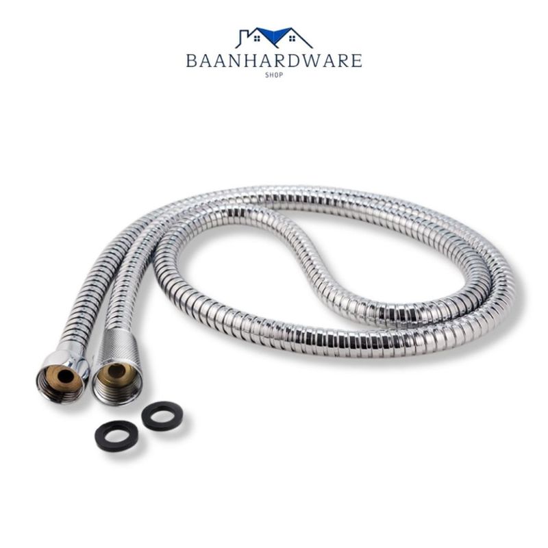 BAANHARDWARE สายฝักบัวสแตนเลส สายชำระ สายฝักบัวอาบน้ำขนาด 1.2-1.5 เมตร MA-I-212SS