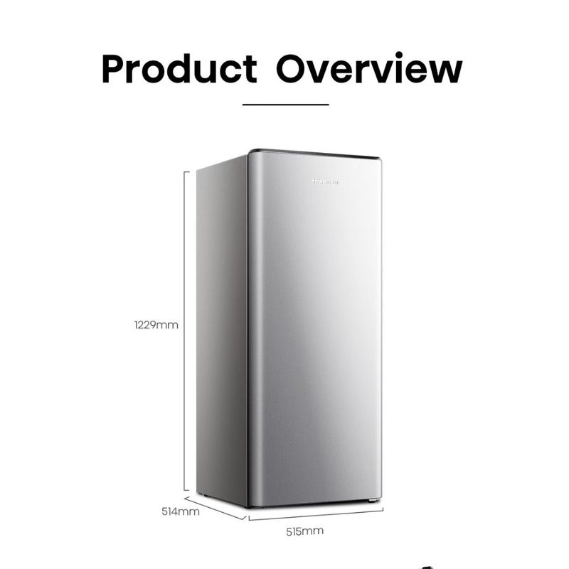 Hisense ตู้เย็น 1 ประตู 6.5Q/ 184 ลิตร Refrigerator รุ่น RR239D4TGN