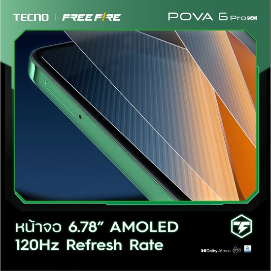 TECNO Pova 6 Pro 5G |70W Fast charge | 6000mAh | หน้าจอ AMOLED 120HZ  | 108MP | รับประกัน 13 เดือน