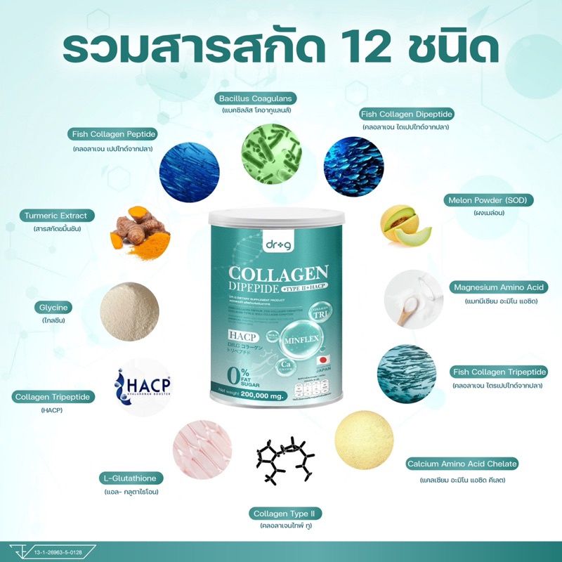 คอลลาเจนบำรุงกระดูก 🦴 Dr.G Collagen 🦴 200,000 มก ไขข้อเสื่อม บำรุงผิวพรรณ กระจ่างใส คอลลาเจน ผม เล็บ กระดูก ดร.จี skin