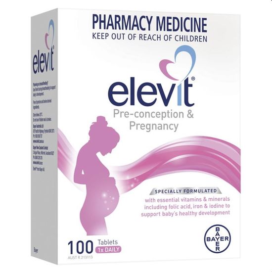 ELEVIT Pregnancy Multivitamin Pharmacy Vitamins Minerals Lactation การตั้งครรภ์ การให้น้ำนม วิตามินรวมการตั้งครรภ์