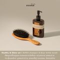 Healthy & Shine Set AVANA Shampoo and AVANA Premium Boar Bristle Brush SET สุดคุ้ม แชมพูผ่อนคลาย ปรับสมดุลหนังศีรษะ ลดผมร่วง ลดรังแค คู่กับ หวีขนหมูป่าพรีเมียม