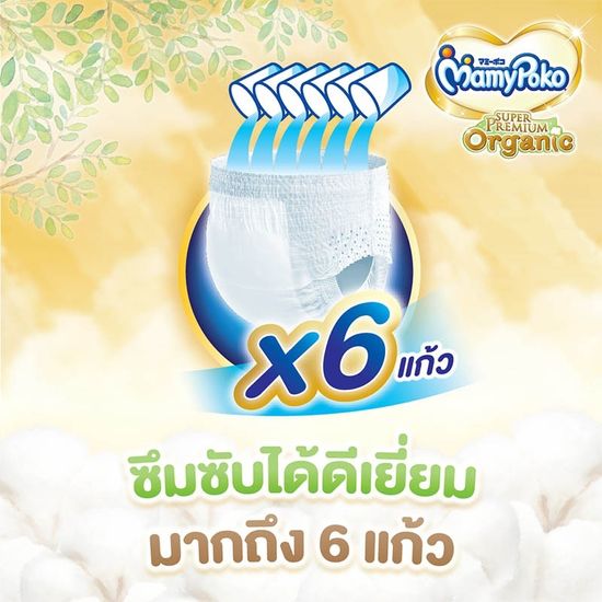 [0055-RK] ❝1แถม1❞ ขนาดทดลอง MamyPoko Super Premium Organic Tape มามี่โพโค ออร์แกนิค แพมเพิสเด็ก ผ้าอ้อมเด็ก แรกเกิด