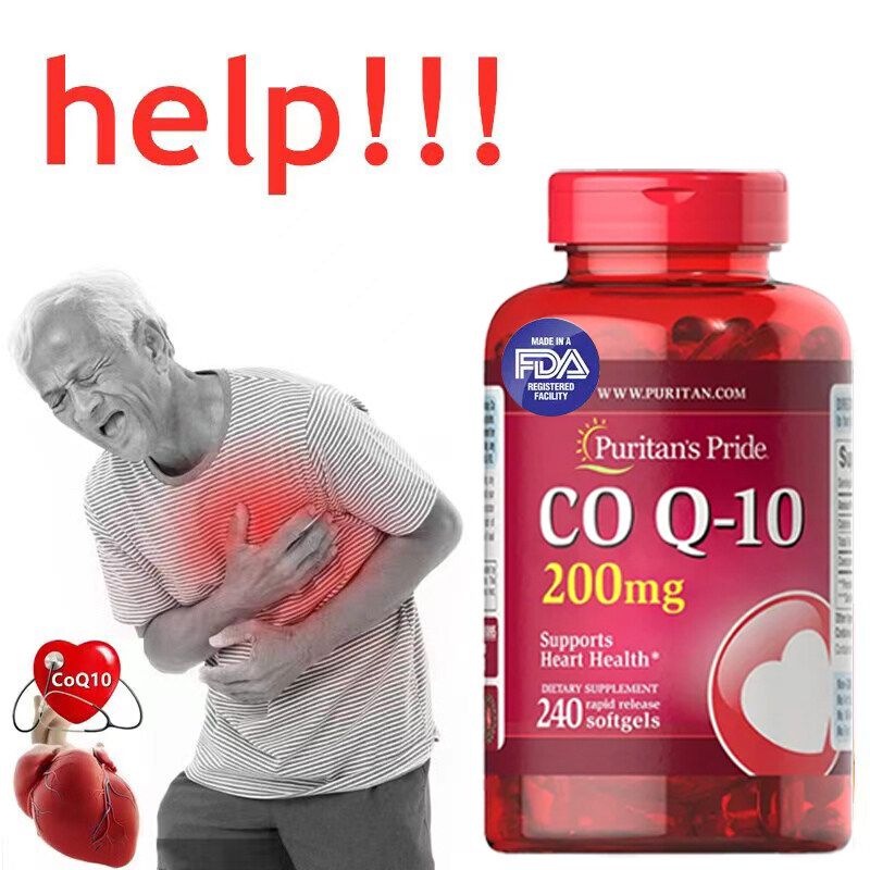 CoQ10 Puritans Pride 200 Mg 240Sofgels วิตามินเพื่อสุขภาพ หัวใจ แพ็กเก็จใหม่Exp.10/2025