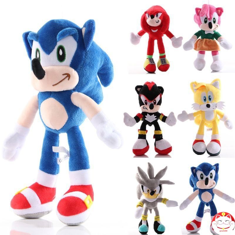 30 ซม.sonic the hedgehog ตุ๊กตาโซนิคตุ๊กตายัดไส้ของเล่นเด็ก / หลากสี