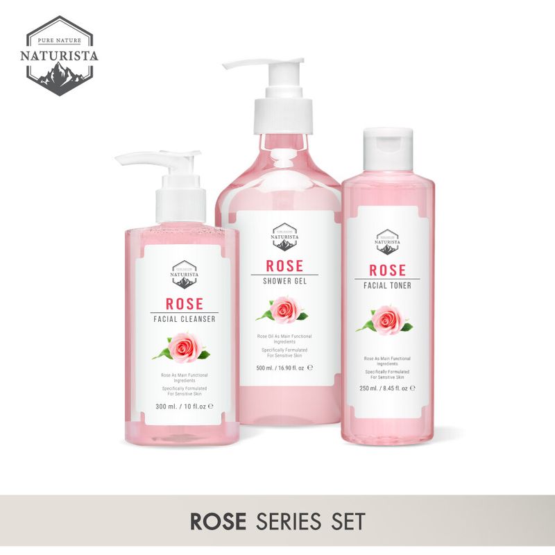 Naturista Rose Special Set ชุดทำความสะอาด เพื่อผิวที่ดูกระจ่างใส ทำให้ผิวเนียนนุ่ม น่าสัมผัส ซื้อเป็นเซตถูกกว่า!