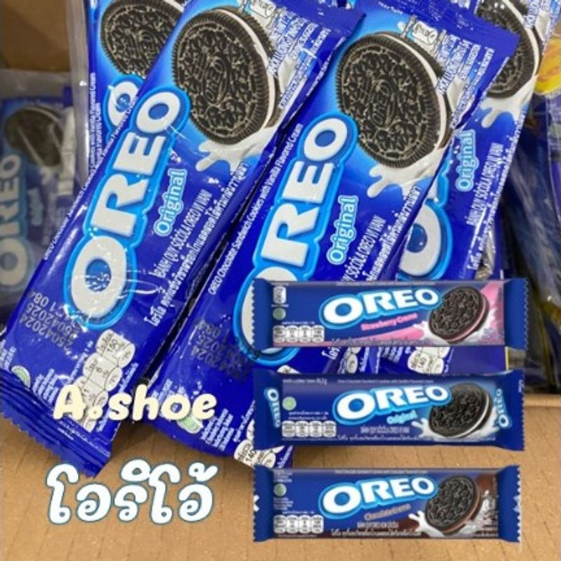 (E-009) Oreo โอรีโอ้ บิสกิตสอดไส้ครีมต่างๆ ขนาด 5 บาท