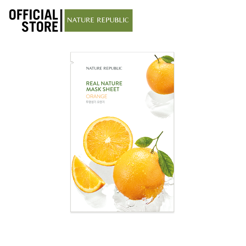 NATURE REPUBLIC REAL NATURE ORANGE MASK SHEET มาส์กหน้า สูตรส้ม