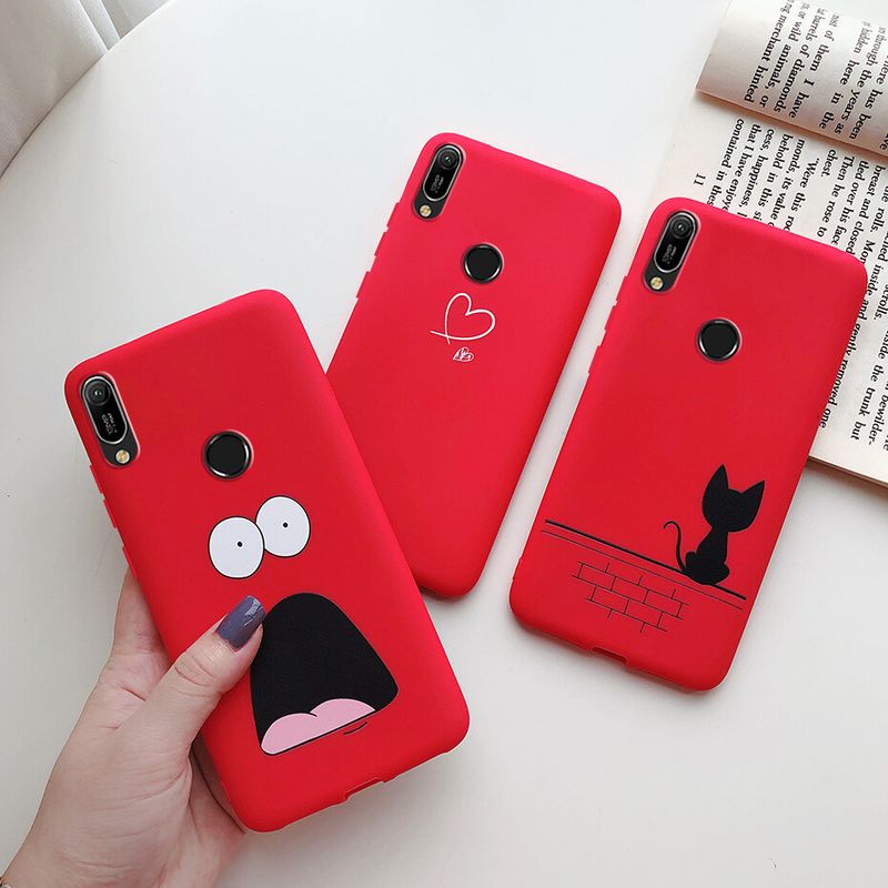 สำหรับHuawei Y6 S 2019เคสสำหรับหัวเหว่ยHuawei Y6 2019ซิลิโคนอ่อนนุ่มเคสโทรศัพท์น่ารักการ์ตูนทาสีเคสโทรศัพท์6.09