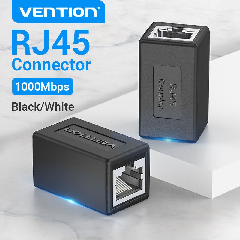 Vention RJ45คอนเนคเตอร์ตัวเมียอะแดปเตอร์อีเทอร์เน็ต Lan กล่องขยายสัญญาณสายต่อขยายสำหรับสายเคเบิลอีเทอร์เน็ต