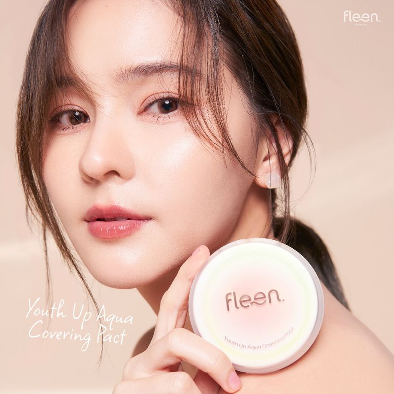 Fleen Beauty:Energize Tone Up Serum + Youth Up Aqua Covering Pact,01 AURA,Free Shipping