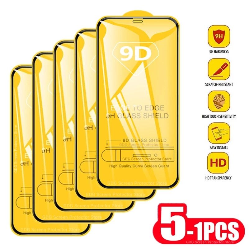 5Pcs ฟิล์มกระจกoppo เต็มจอ 9D ทุกรุ่น!OPPO A16 F9 A3S A31 A17 A53 F11 Pro A15 A74 F7 A5S A5 A9 Reno5 Lite F5 A92 A12 A15S A95 A57 A17K A78  A58 Reno8 Pro A16S A74 A94 A35 A93 Reno 4Z A54 Reno 6Z A55 A16K A7 A52 A72 A92 A12E A1k F11 Pro