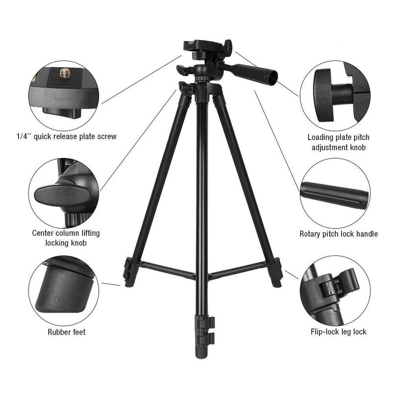 Kingjoy VT-820 Tripod For Camera ขาตั้งกล้อง ขาตั้งมือถือ หมุนแพนได้ 360 องศา ขนาดพกพาสะดวก