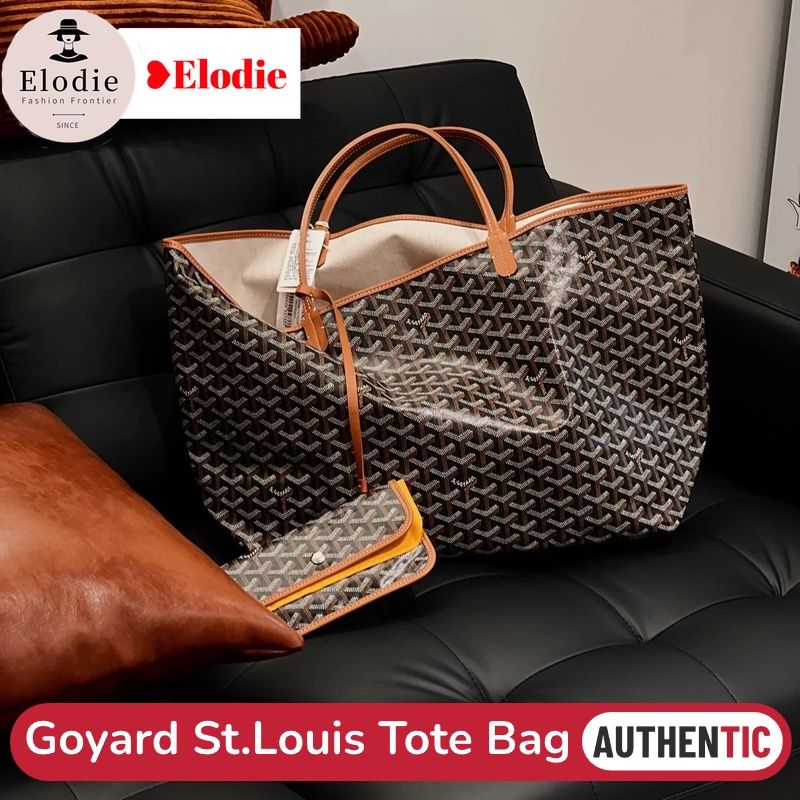 New Goyard St.Louis Tote Bag PM คลาสสิคสุด ถุงสิริ GM สีดำ ขอบสีน้ำตาล สีเขียว สีขาว สีเทา Saint Louis