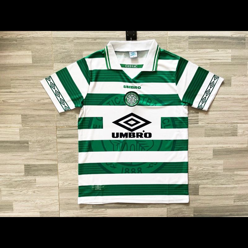 ใหม่ !! เสื้อฟุตบอล สโมสร เซลติก ย้อนยุค เกรดแฟนบอล Celtic Retro Jersey 1998/1999