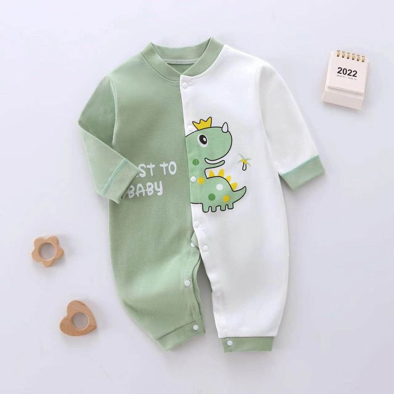 Babyonline(Y304)D5 N 1 ขายาวกระดุมหน้ารุ่นA ชุดเด็กแรกเกิดการ์ตูนหมี เสื้อผ้าเด็กแรกเกิด บอดี้สูทเด็ก ชุดนอนเด็กอ่อน