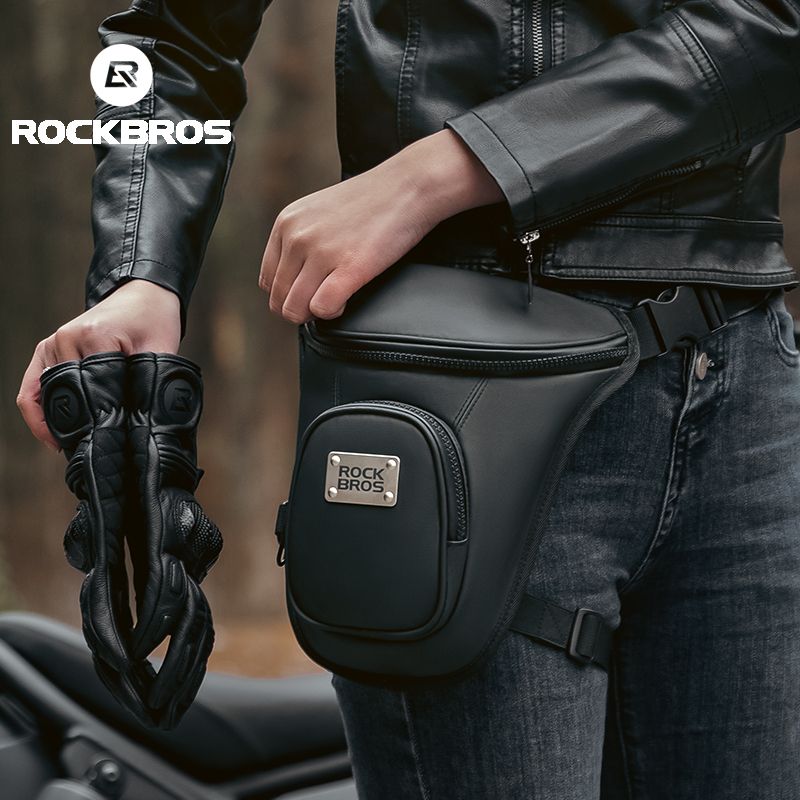 ROCKBROS รถจักรยานยนต์ Side Leg เอวกระเป๋า Hardshell กระเป๋าสำหรับผู้ชายและผู้หญิง