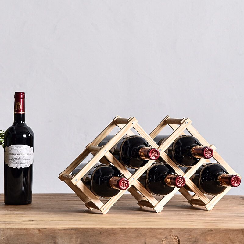 LEBI【จัดส่งฟรี】 ที่วางขวดไวน์ ชั้นเก็บไวน์ Red wine storage rack ชั้นวางขวดไวน์ พับเก็บได้ ชั้นวางไวน์ ที่วางไวน์ ชั้นเก็บขวดไวน์ ชั้นเก็บขวดน้ำ ชั้นจัดเก็บขวดไวน์ เครื่องประดับตกแต่งบาร์ ชั้นวางขวด อิสระ Rack ชั้นวางไวน์แบบพับไม้เนื้อแข็ง ชั้นวางไว้นพัยบ