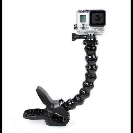 Jaws Flex Clamp Mount + Adjustable Neck for Gopro 3+ 3 2 Accessories (Black)