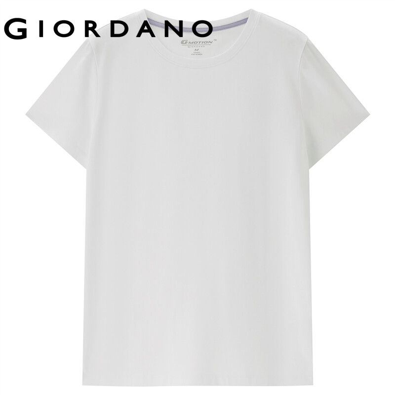 GIORDANO ผู้หญิง เทคโนโลยีชั้นสูง ถัก Sorona เสื้อยืดแขนสั้นต้านเชื้อแบคทีเรียให้ความรู้สึกเย็นสบายแห้งเร็ว Free Shipping 05323439