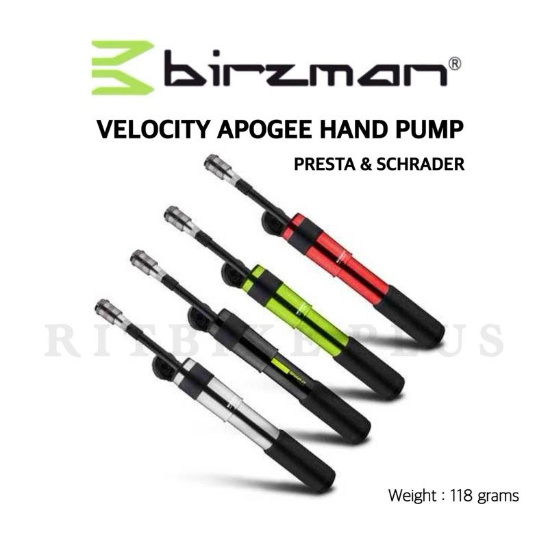 (SALE 50%) สูบลมจักรยานแบบพกพา Birzman Velocity Apogee 160Psi สูบได้ทั้งหัวเล็กและหัวใหญ่ ยาว 22cm.