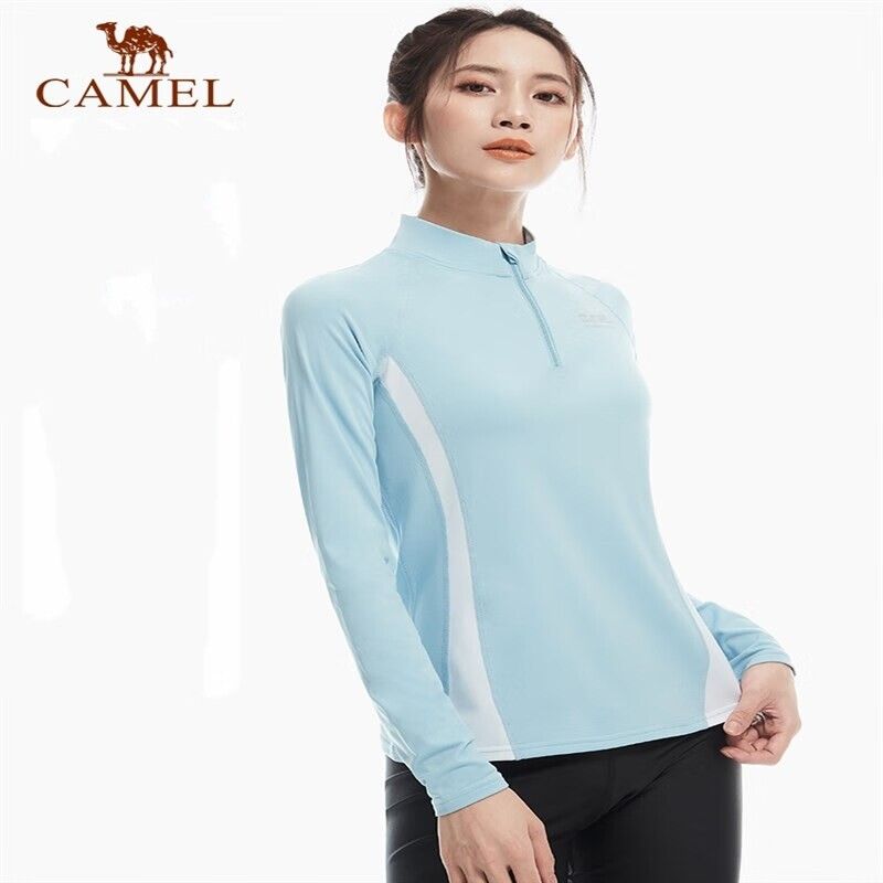 Camel Sports เสื้อยืดแขนยาวผู้หญิงกีฬาเสื้อลำลองผู้หญิง