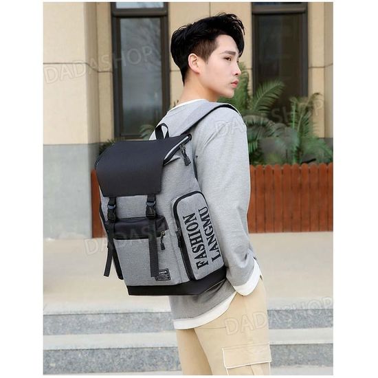 Backpack กระเป๋าผู้ชาย แฟชั่น กระเป๋าเป้สะพายหลัง ใบใหญ่บิ๊กบึ้ม เกาหลี จุของได้เยอะ กระเป๋าแฟชั่