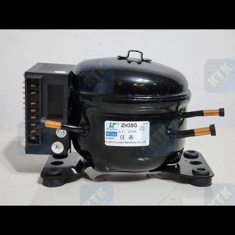 DC Compressor คอมเพรสเซอร์ตู้เย็น 12V 24V รุ่น ZH25G - ZH75G คอมเพรสเซอรดีซี  R134a + Controller  HuaJun (ออกใบกำกับภาษีได้)