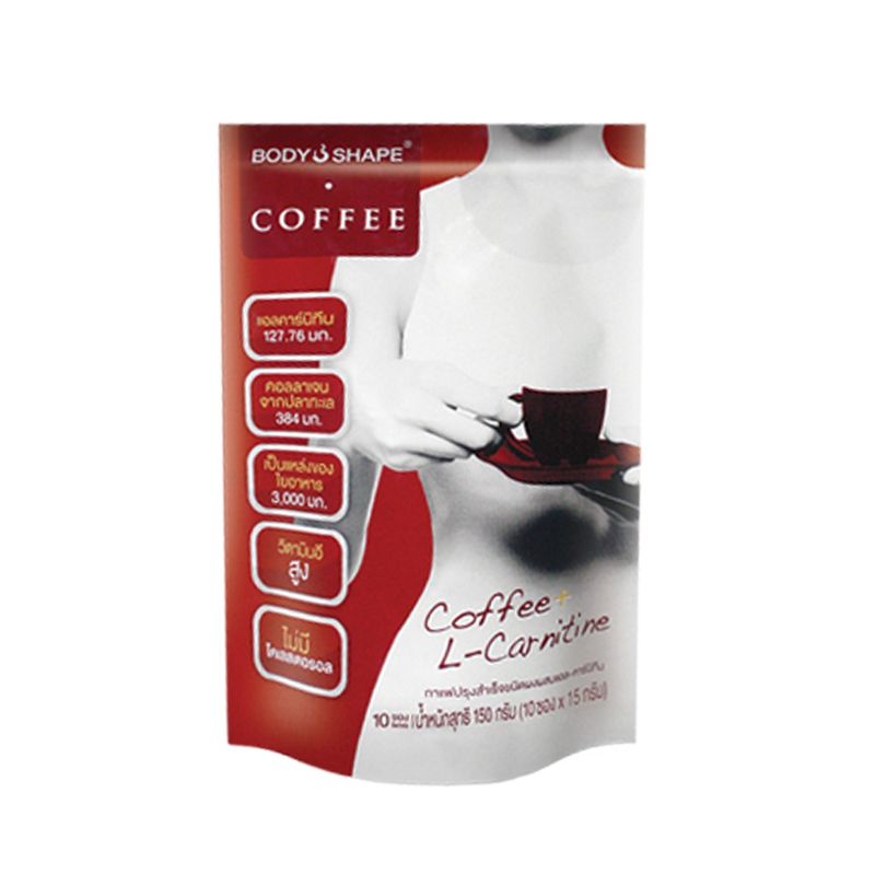 Body Shape Coffee กาแฟผสมแอล-คาร์นิทีน 1 ถุง 10 ซอง