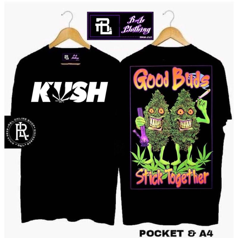 Tee - tshirt สําหรับผู้ชาย◕A.หลวมเสื้อผ้าเสื้อยืด kushTshirt ท็อปส์ซู 420 เสื้อเชิ้ตผ้าฝ้ายเสื้อยืด