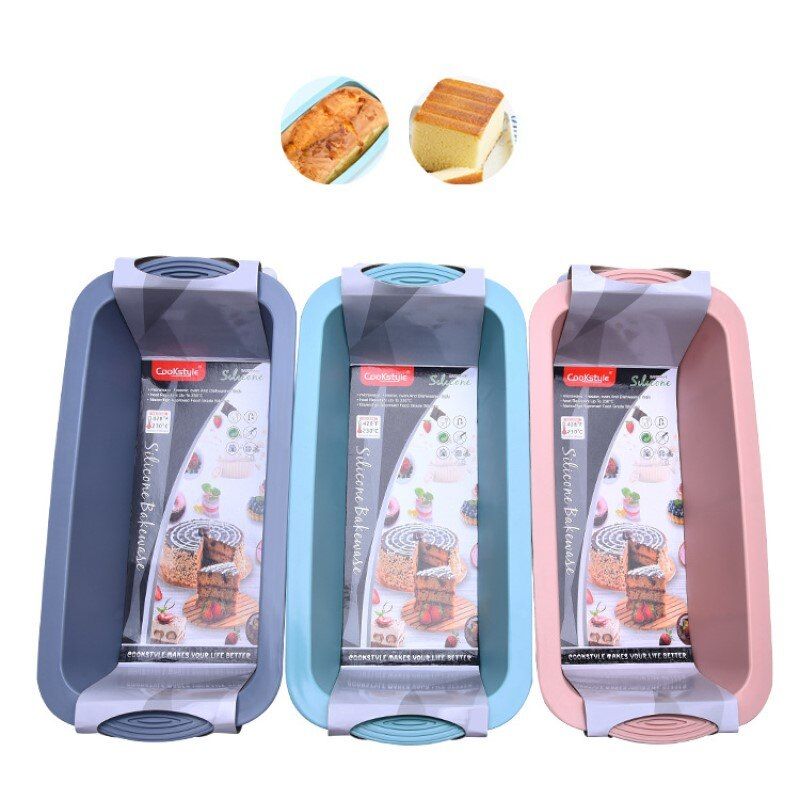 1 Pcs Silicone Cake Molds Square Cake Mould DIY Easy Release Toast Plate High Temperature Resistance Bread Pan Toast Bread Mold