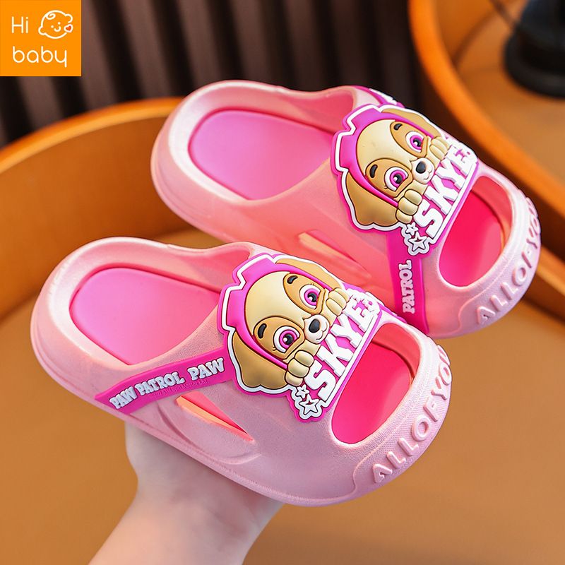 Wang Wang team summer childrens sandals and slippers new cartoon boys soft bottom outdoor indoor bath home slippers slippers