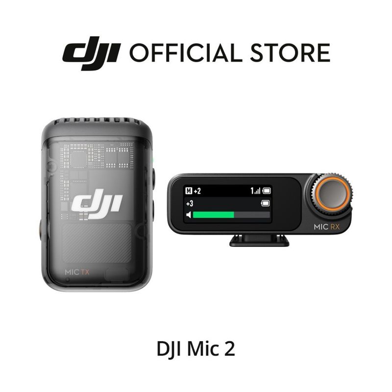 [New Arrival] DJI Mic 2 - Wireless Microphone | ไมค์ไร้สาย บันทึกเสียง | ตัดเสียงรบกวนรอบข้าง | เเบตเตอรี่อึด 12 ชั่วโมง