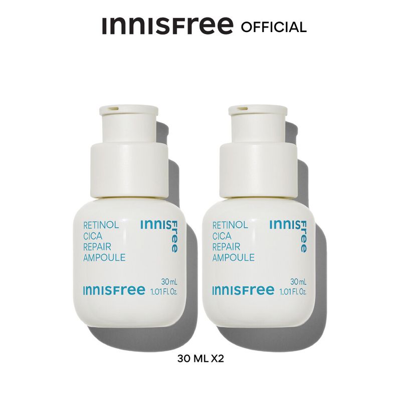 Innisfree Double Retinol Cica Repair Ampoule Set (30 ml. X2) อินนิสฟรี เรตินอล แอมพลู เซต (30 มล. 2 ชิ้น)