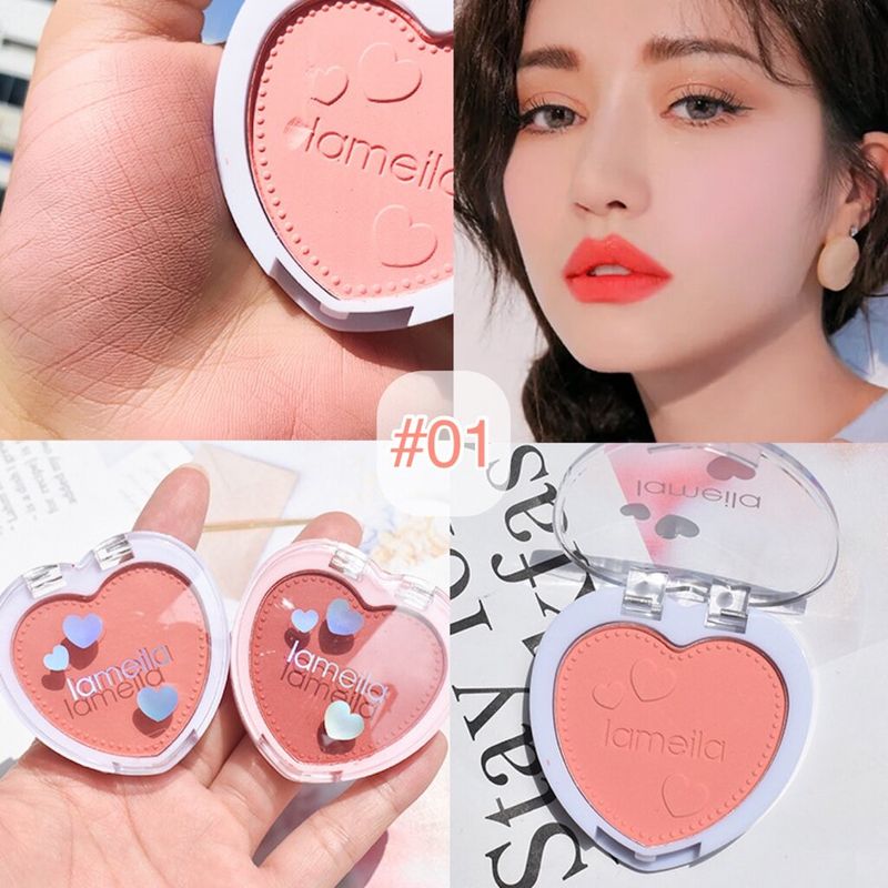 ลาเมลา บลัชออนLAMEILA blush on  NO.5107  บลัชออนโทนส้ม บรัชออนทาแก้ม ชมพูพีช ส้มพีช เนื้อดี สีสวย ติดทน เนื้อดี เม็ดสีแน่นเวอร์เนื้อ