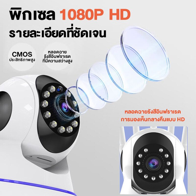 FORTLE กล้องวงจรปิด Wifi FHD IP Camera 3เสา 4MP 4.0ล้านพิกเซล มองเห็นในที่มืด ดูภาพผ่านมือถือฟรี! กล้องวงจรปิดรักษาความปลอดภัย