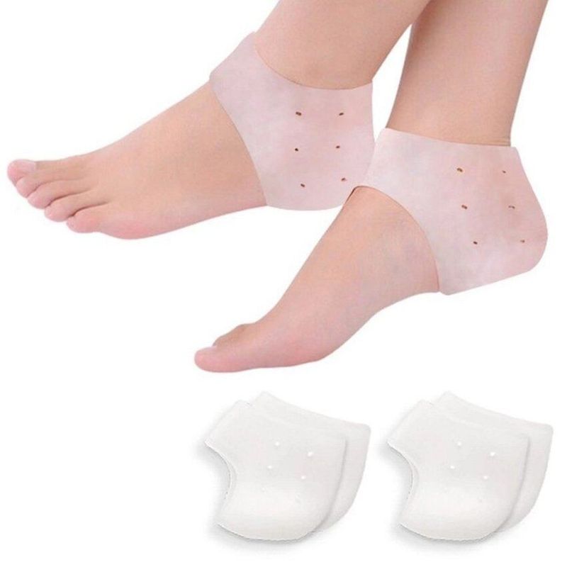 ซิลิโคนป้องกันส้นเท้าแตก ปวดส้นเท้า รองช้ำ(Silicone Heels Cover)จำนวน4คู่ แถม2คู่