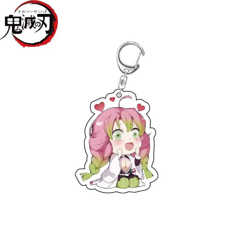 Demon Slayer Acrylic Keychain Double-sided Pendant Keychain School Bag Pendant